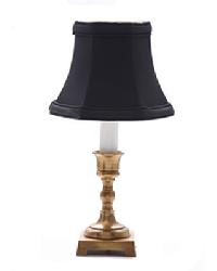 Antique Brass Square Candlestick Lamp-Black